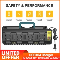 Li-Ion Battery Charger DCB104 DCB102 DCB118 DCB1418 For Dewalt 14.4V 18V 20V 60V Lithium Battery DCB140 DCB183 DCB200