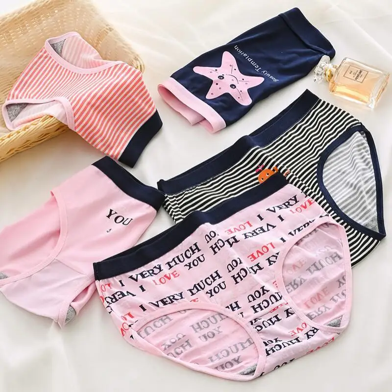 

Сексуальное женское нижнее белье: модные трусики-танга из молочного шелка в японском стиле, милые, нежные, для девочек-подростков, дышащие, с надписью, средняя посадка