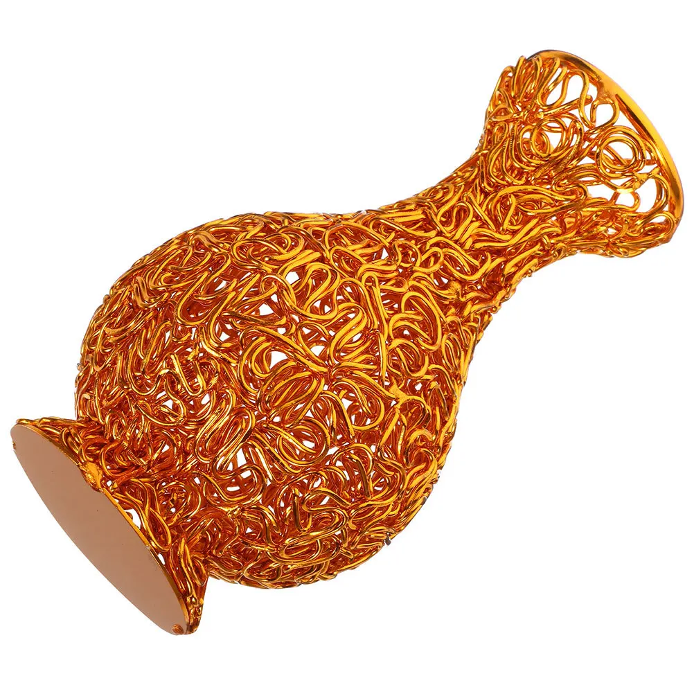 

Aluminum Wire Vase Vintage Decorative Vase for Flower Arrangement Table Centerpiece Modern Room Decor Aluminum Wire Container