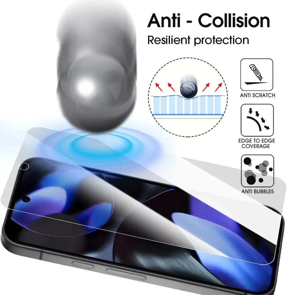 8pack Tempered Glass for Google Pixel 9A Front Films Camera Lens Screen Protector for Google Pixel 9A HD Anti-scratch Glass Film