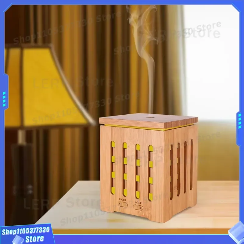 200ml Ultrasonic Aromatherapy Diffuser Wood Grain Electric Humidifier Intelligent Essential Oil Mist Maker for Home Office