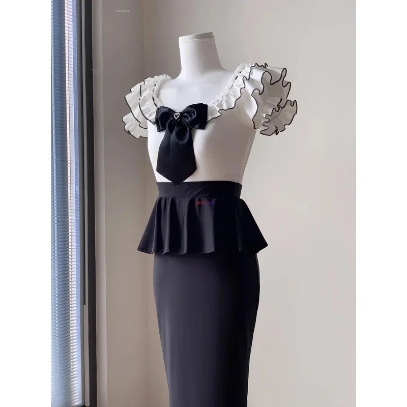 

NIKKE Dorothy Cosplay Costume The Goddess of Victory Sexy Doujin Outfit Women Dorothy Evening Dress Jirai Kei Top and Skirt NGJJ