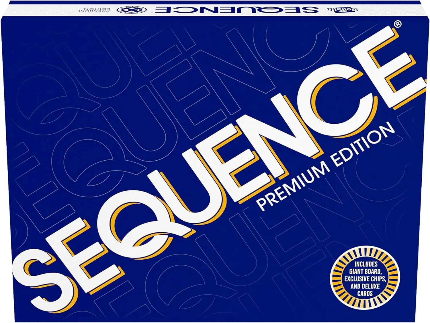 Sequence Premium Edition - Exquisite Set with Giant Plate (51.4 x 66.7 cm), Goliath Exclusive Chips and Luxury Card, Blue, Suita