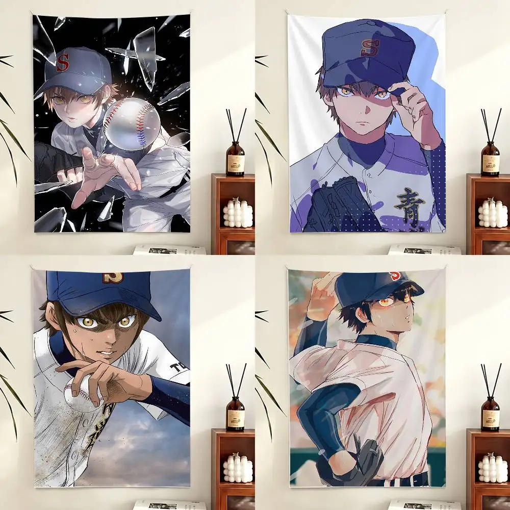 

E-Eijun S-Sawamura Flags Wall Hanging Background Art Banner for Bedroom Home Outdoor Decor