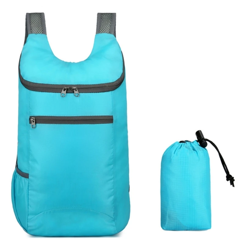 Mochila plegable para mujeres, hombres, adolescentes, senderismo, viaje, mochila a prueba salpicaduras