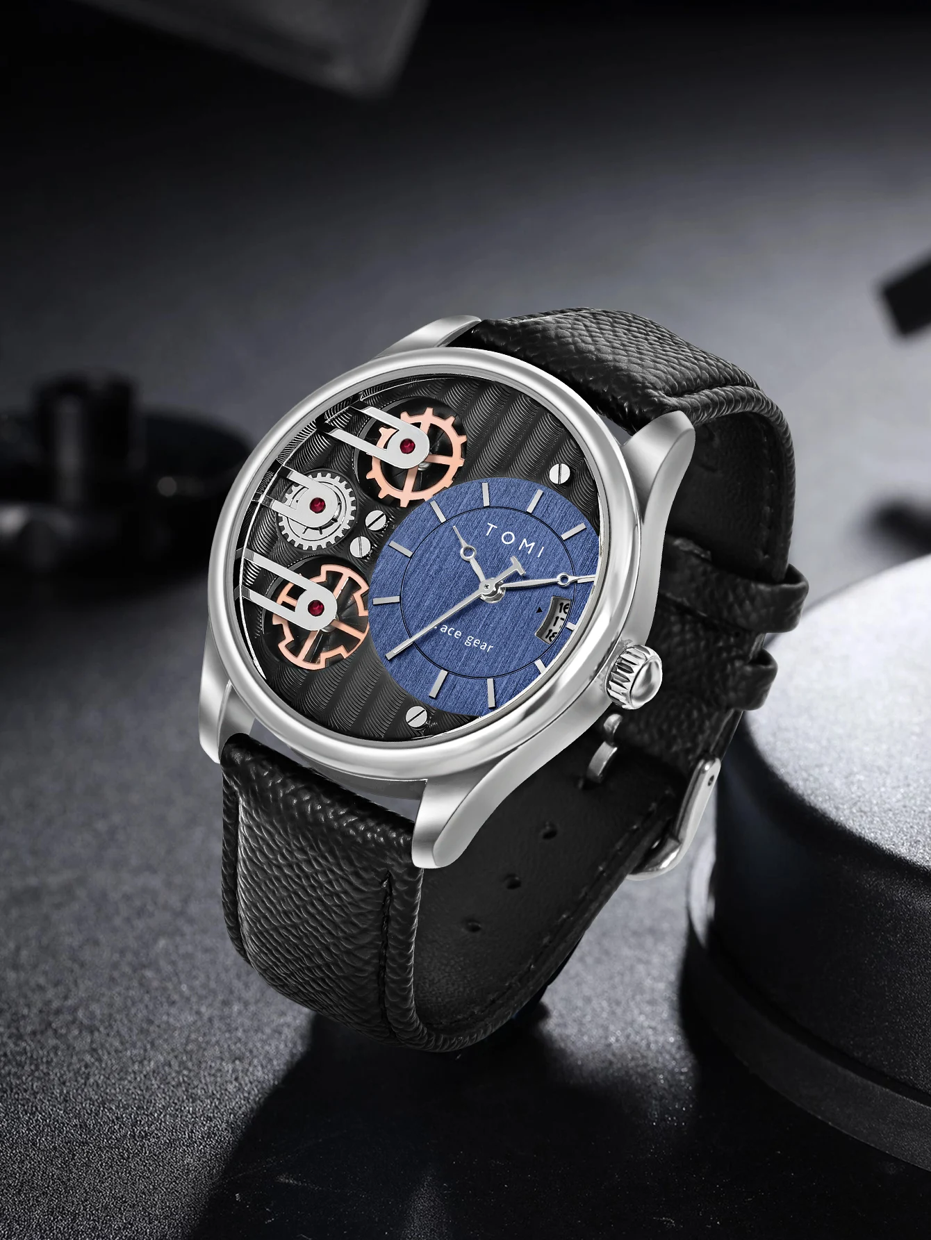Tomi Herren Geschenk box Kombination Set Uhr Luxus und einfache Business abnehmbare Armband Quarzuhr Herren uhr Festival Geschenk – Detail 19