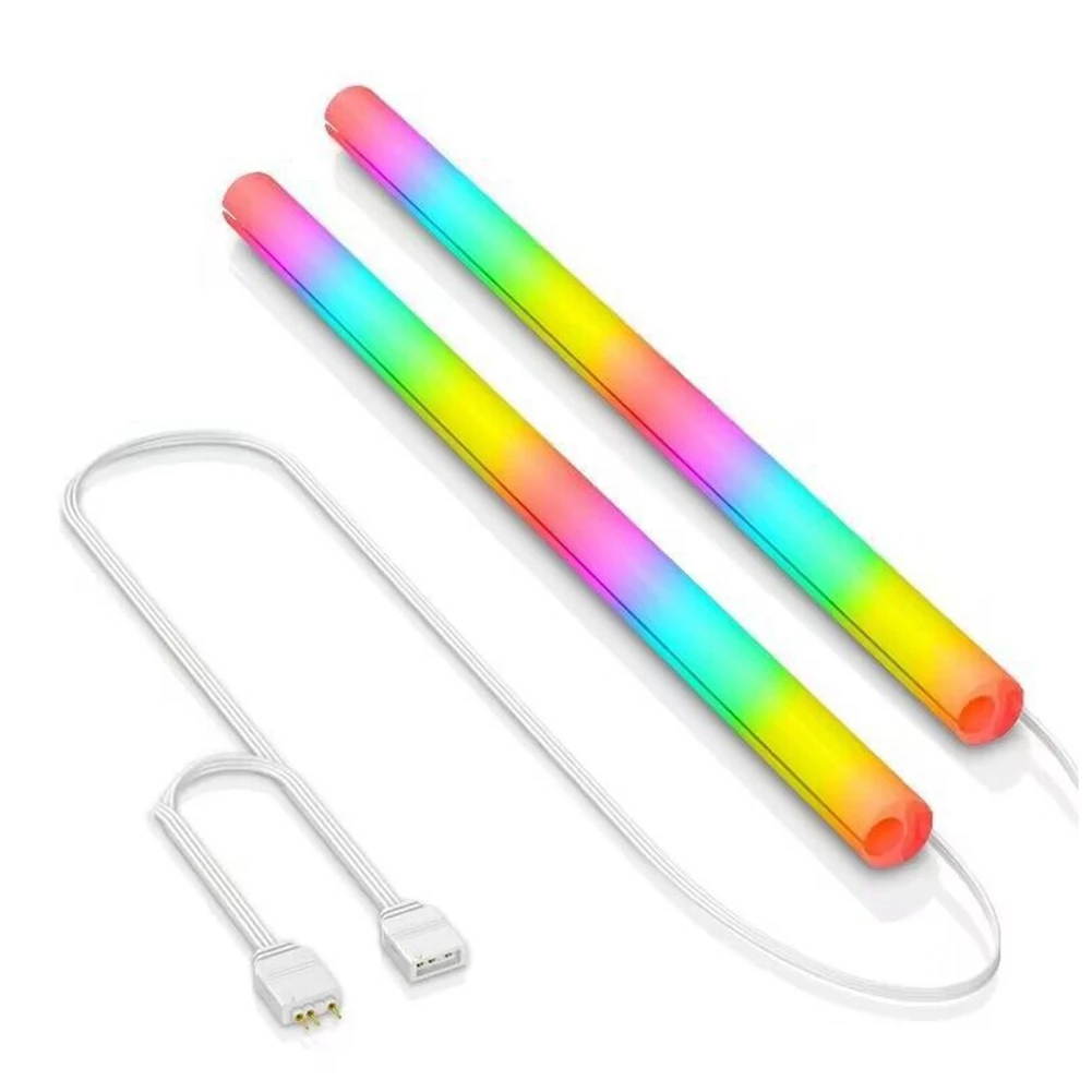 N86R 2PCS Silicone Water Cooler Soft Tube ARGB Sleeve Tube 5V 3PIN Fluid Water Cooled Tube Computer Case Decor