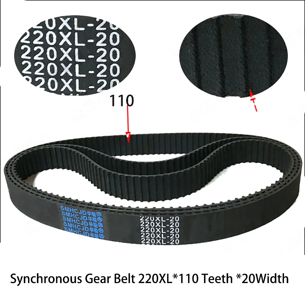 WEDM Rubber Spindle Gear Belt 220XL*110teeth*20 110 Teeth 5PCS for CNC Wire Cutting WEDM Machine