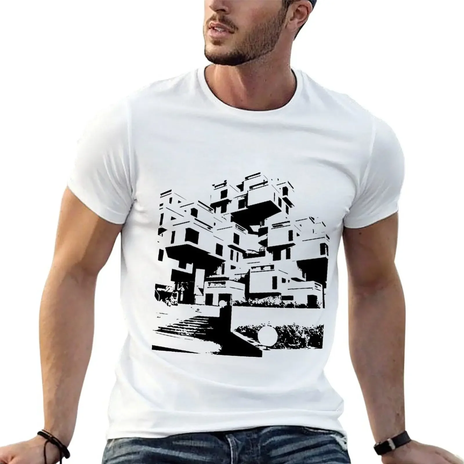 Habitat 67 - By the Architect Moshe Safdie T-Shirt custom t shirt man clothes graphic shirts plain black t shirts men