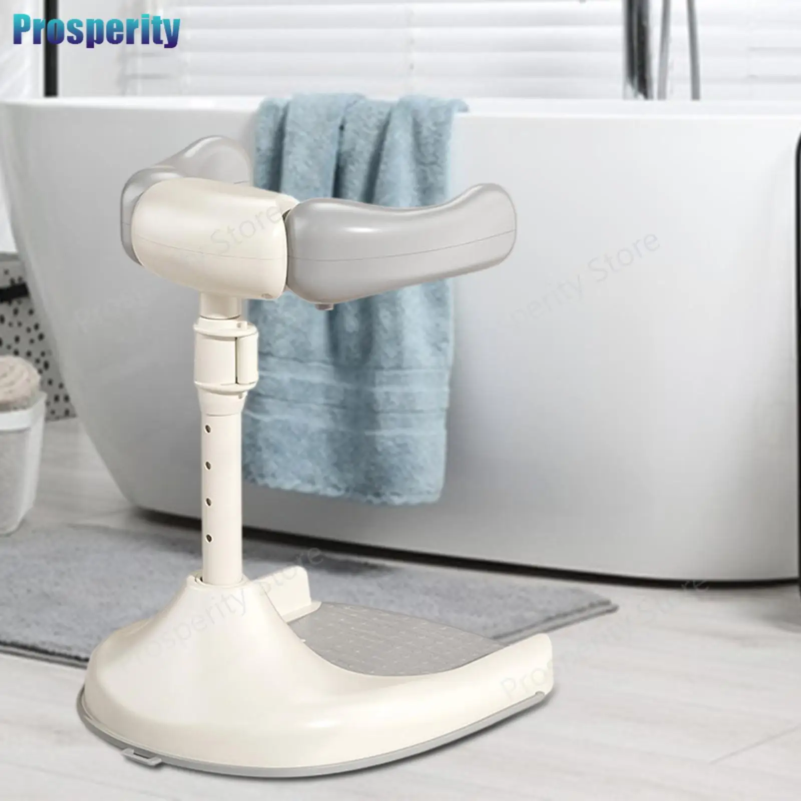 حوض استحمام للأطفال مع حامل دش مضاد للكسحوان، برج دش قابل للتعديل، دعم حمام مضاد للانزلاق للأطفال الصغار من عمر 6 إلى 36 شهرًا