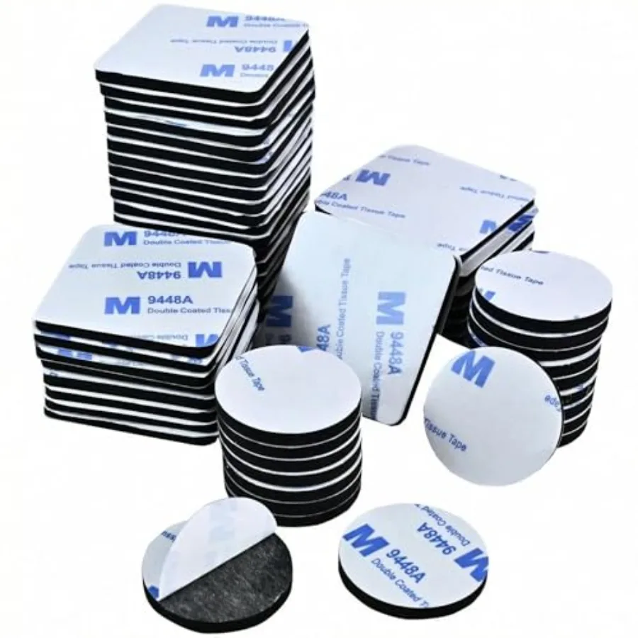 

Double Sided Foam Tape, Heavy Duty Mounting Tape, Pcs 3mm thickness Self-Adhesive Tape, Super-Sticky Black Strong Pads Include