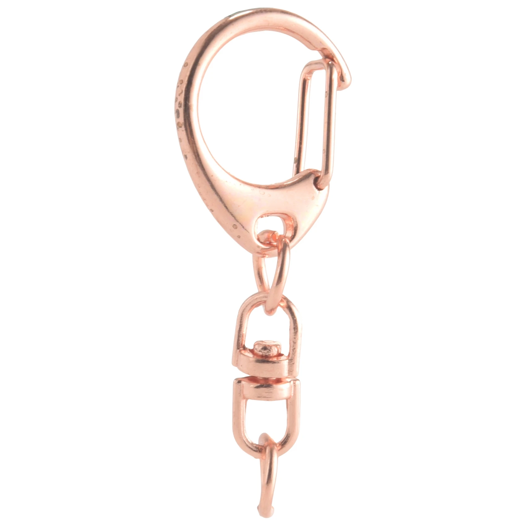 A67P-50 Pcs Rose Gold Keychain, Spring Snap Key Ring With Chain And Jump Rings, DIY Key Chain Parts For Craft Hanging Buckle