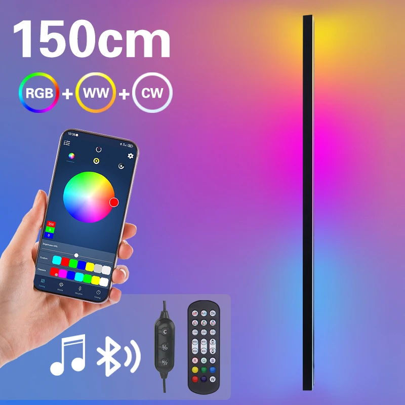 

150CM RGB Led Wall Lamp Smart Modern Long Wall Lamp Indoor Home Decor Living Room Bedroom Background Wall Light AC220V