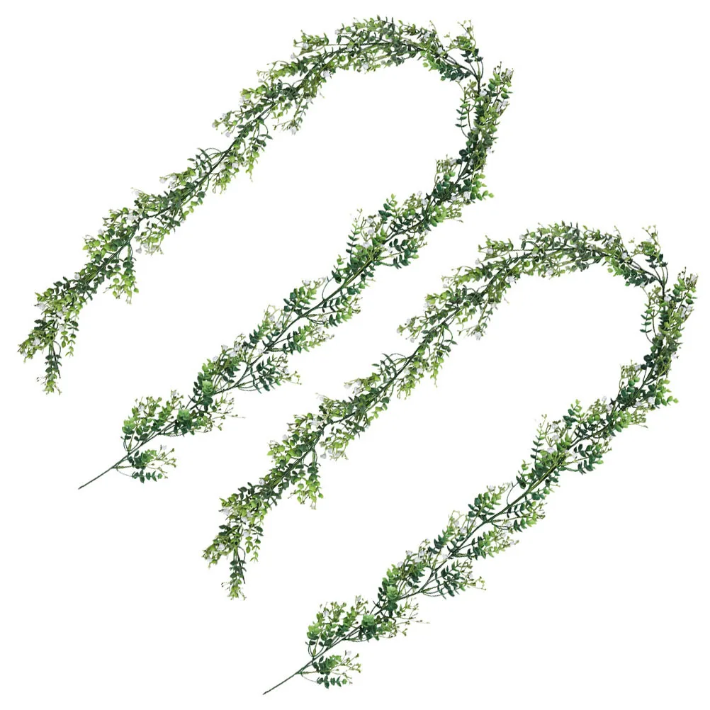 

2Pcs Artificial Eucalyptus Garland Hanging Vine Rattan Fake Weeping Plant Home Garden Wall Door Decoration Eucalyptus Vine