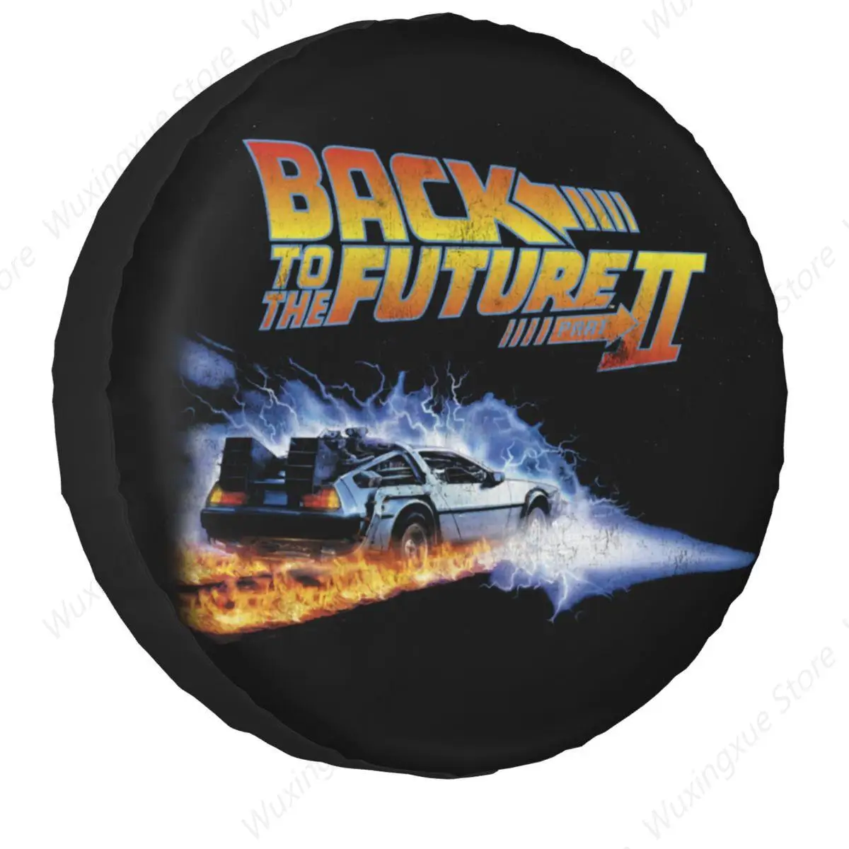 Back To The Future Spare Tire Cover Bag Pouch for Mitsubishi Pajero science fiction film Car Wheel Covers 14