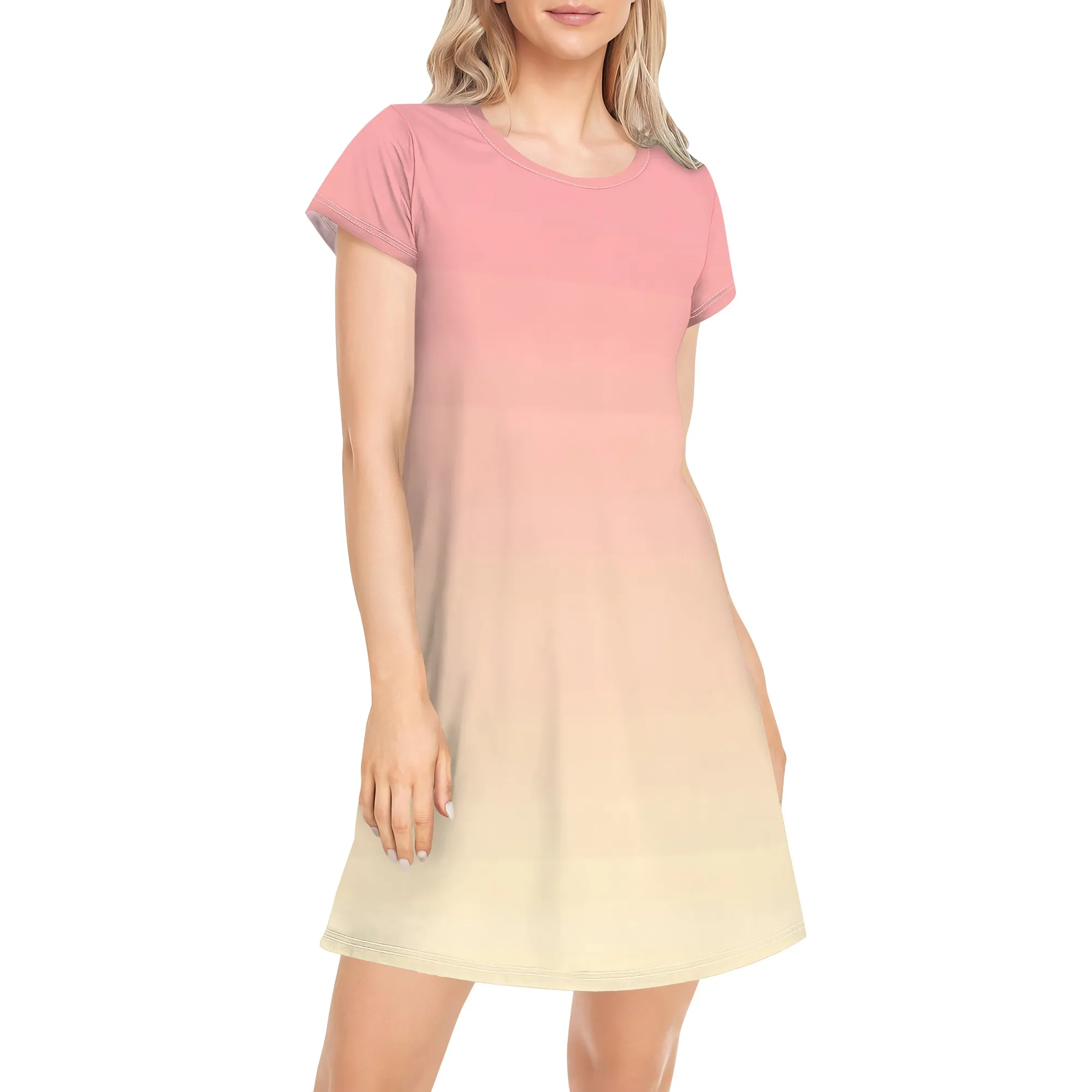 

Women Nightgown Pj Dress Lounge Sleepwear Short Sleeve