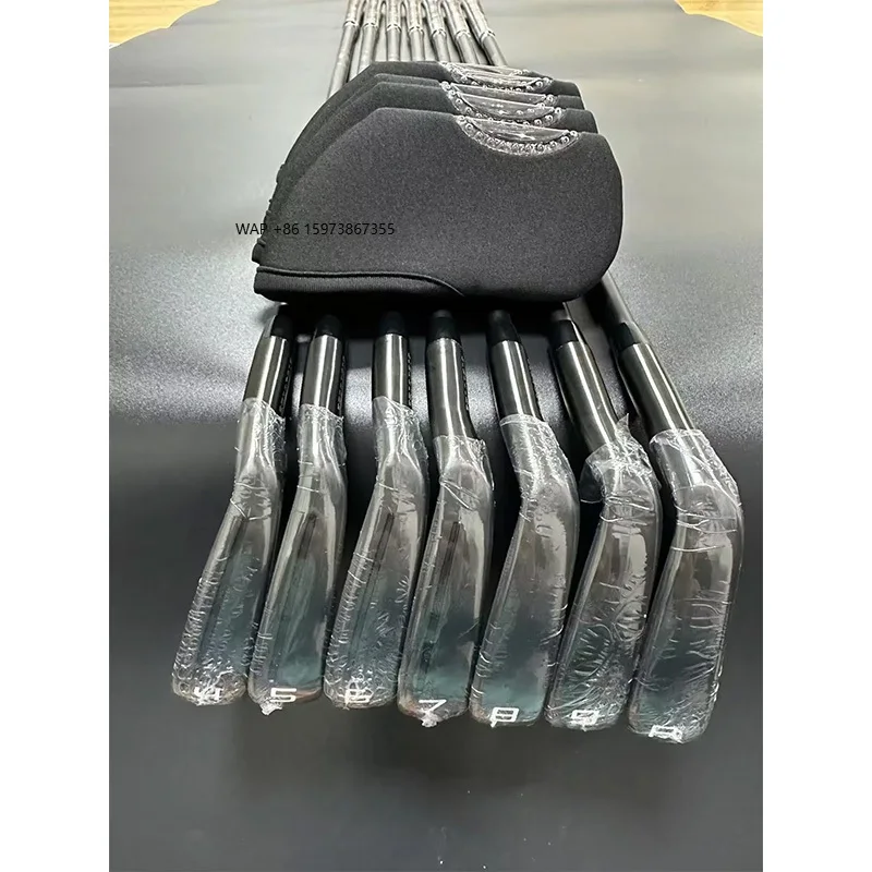 

TPNL 2024 All-New Men's Golf Club Black Golf Club Fifth-Generation 7-Piece 4-9P R/S/SR Flexible Steel/Graphite Shafth