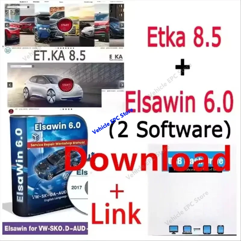 2026 Elsawin 6.0 + ET KA 8.5 Group Vehicles Electronic Parts Catalog Support ForV/W+AU//DI+SE//AT+SKO//DA Auto Repair Software