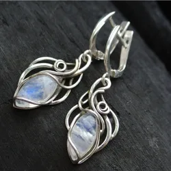 Luxury Silver Color Cross Fashion White Stone Earrings for Women Dangle Jewelry