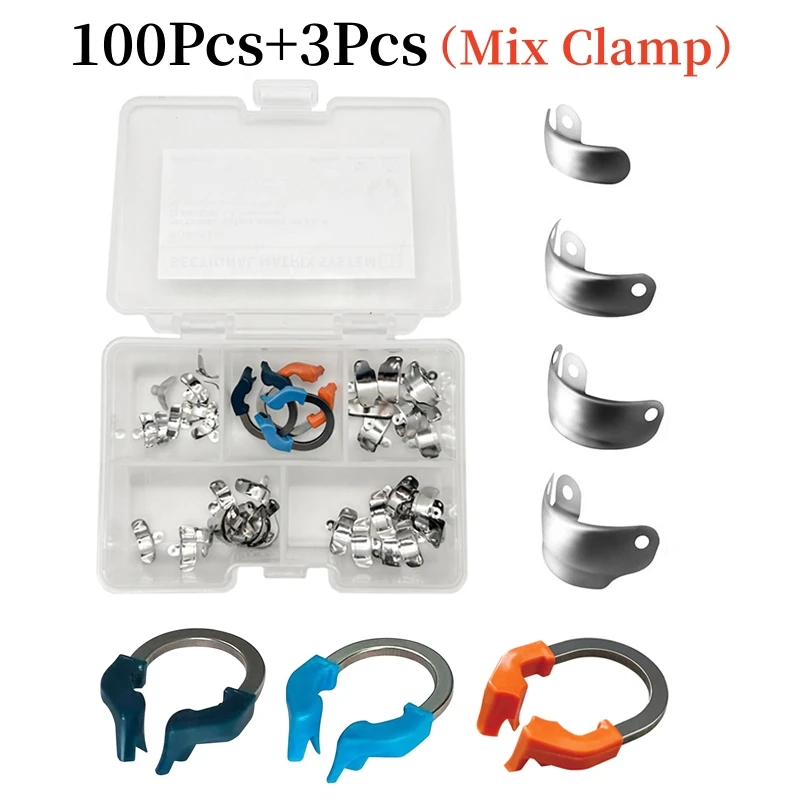 Tandheelkundige Matrix Bands Sectionele Voorgevormde Matrix Systeem Metalen Matrices Matrix Klem Nikkel Titanium Klemring Tandarts Gereedschap