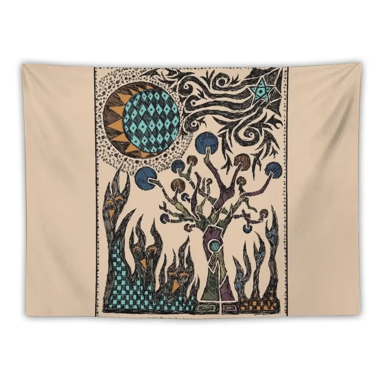 Burning Backyard Tapestry Room Decor Bedroom Decor Aesthetic Tapestry