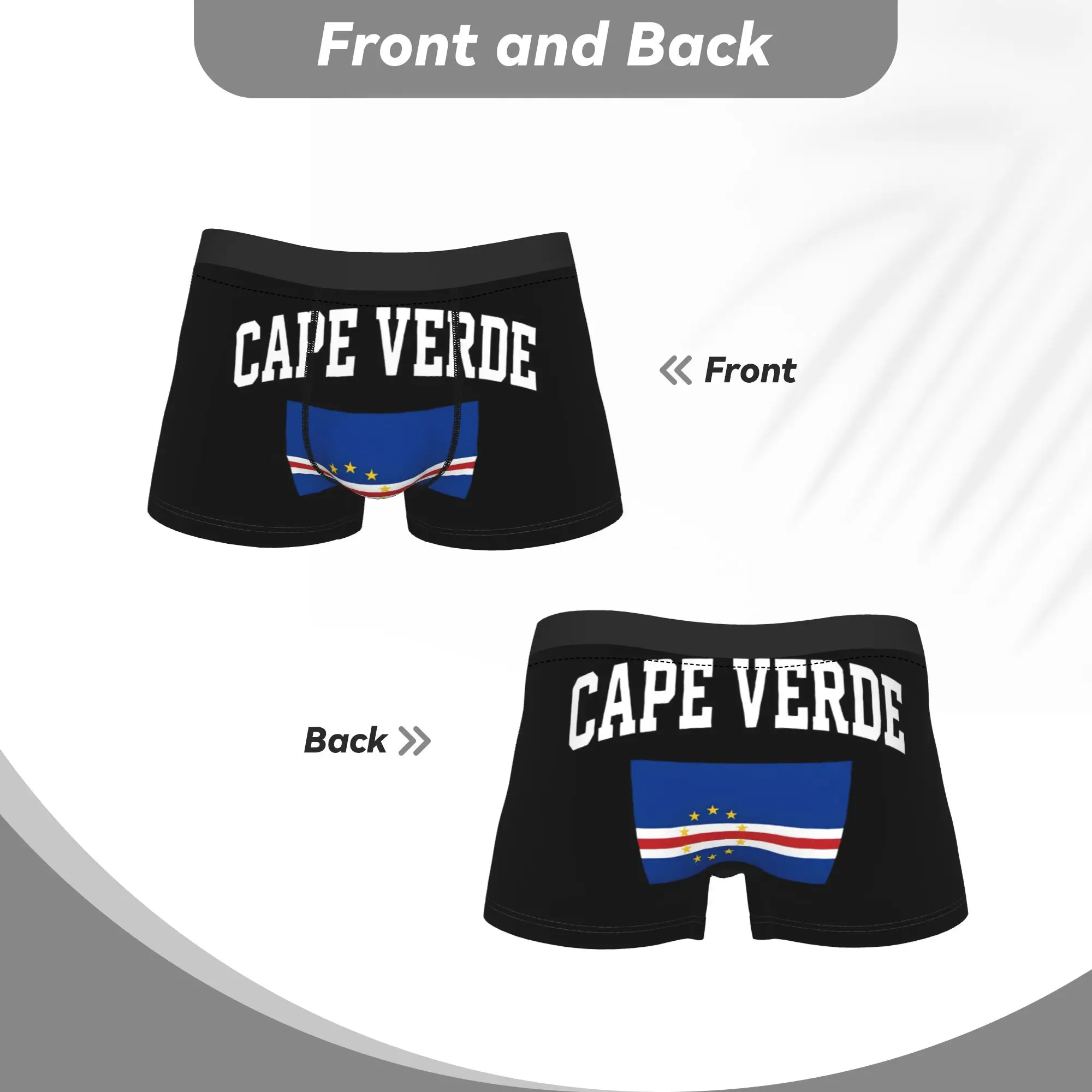 Vintage Outline Cape Verde Underwear  Soft Trend Underpants Custom Shorts Briefs For Men 3D Pouch Plus Size Trunk