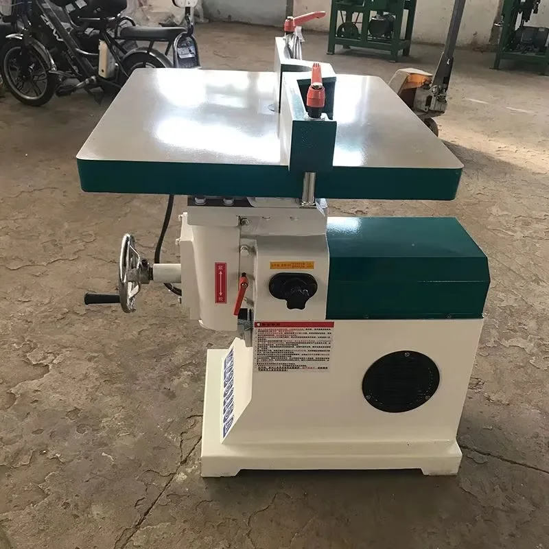 2.2kw Woodworking Machine Spindle Shaper Moulder Acrylic Furniture Trimming Slotting Cutter Moulder Milling Machine Feeder