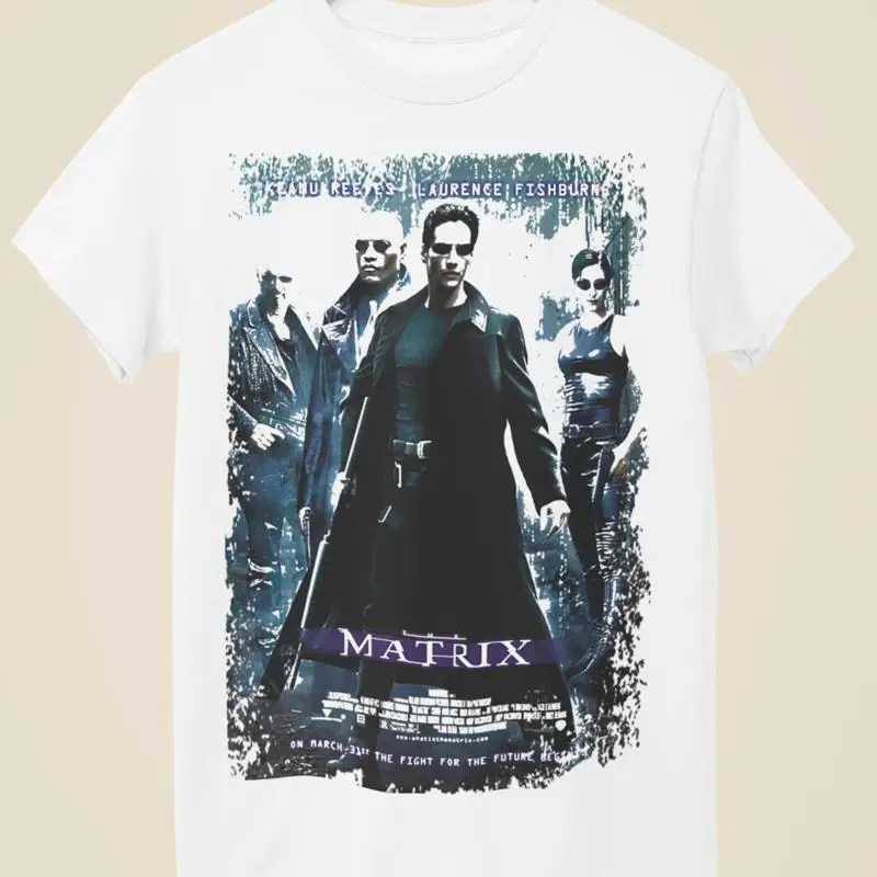 

The Matrix Movie Poster Inspired Unisex White T Shirt