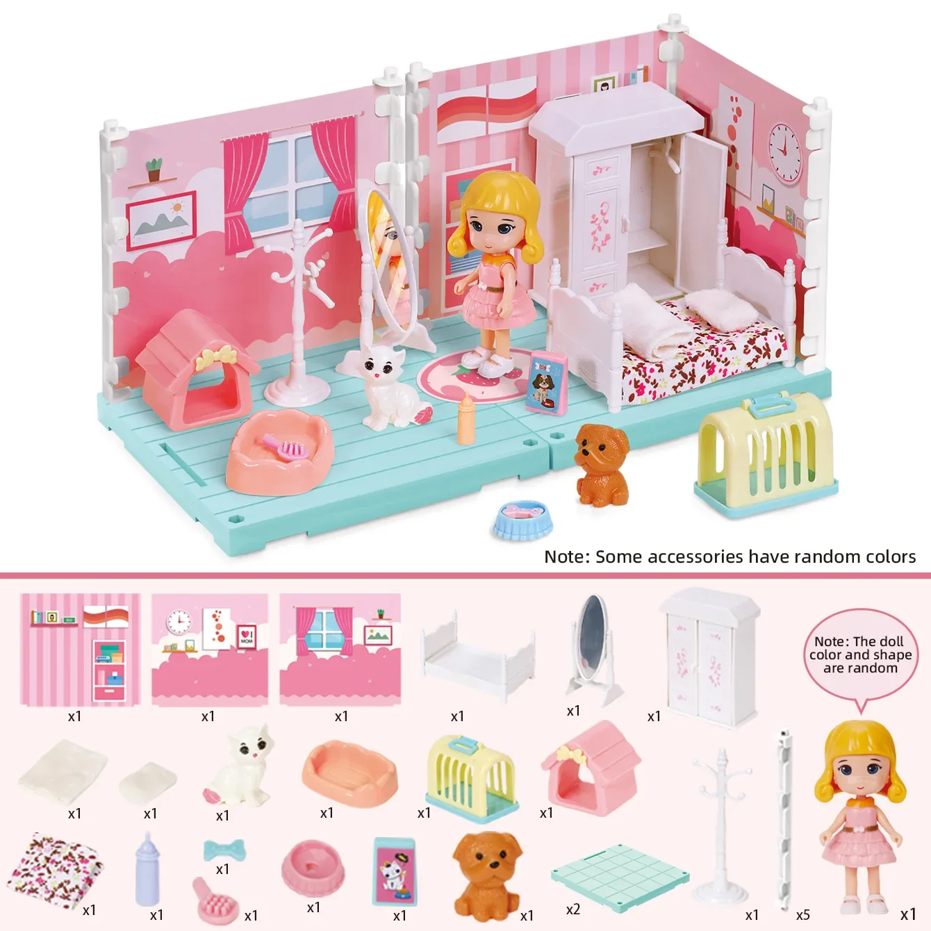 Мини-аксессуары для дома, сделай сам, кукольный дом, мебель в сборе, модель, имитация спальни, кухни, украшение, ролевые игры, игрушки, подарки для девочек