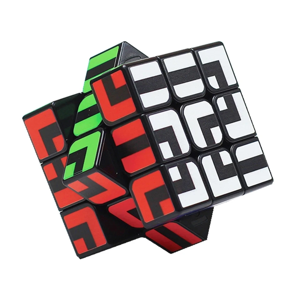 Z-cube Maze Type 3x3x3 Magic Cube Puzzle Digital Cube professional Magic Cube 3x3 Labyrinth Toys For Children Boys Maze Type Mag