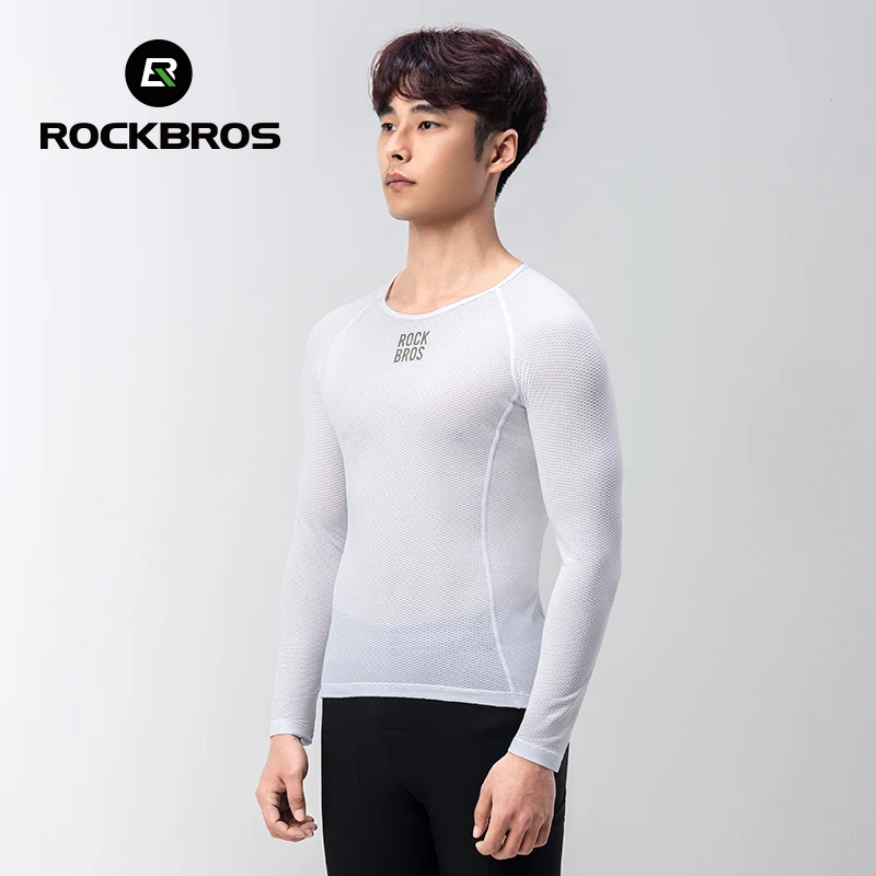 ROCKBROS Men\'s Bicycle Jerseys Summer Long Sleeve Base Shirts Quick Dry Sports Underwear Tops Male MTB Road Bike Bicycle Jackets