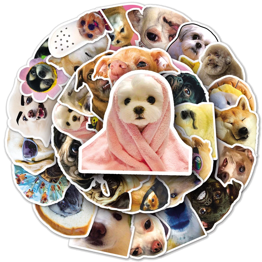 

10/30/50pcs Cute Dog MEME Cartoon Stickers for Kids Toys DIY Graffiti Phone Case Laptop Stationery PVC Waterproof Kawaii Sticker