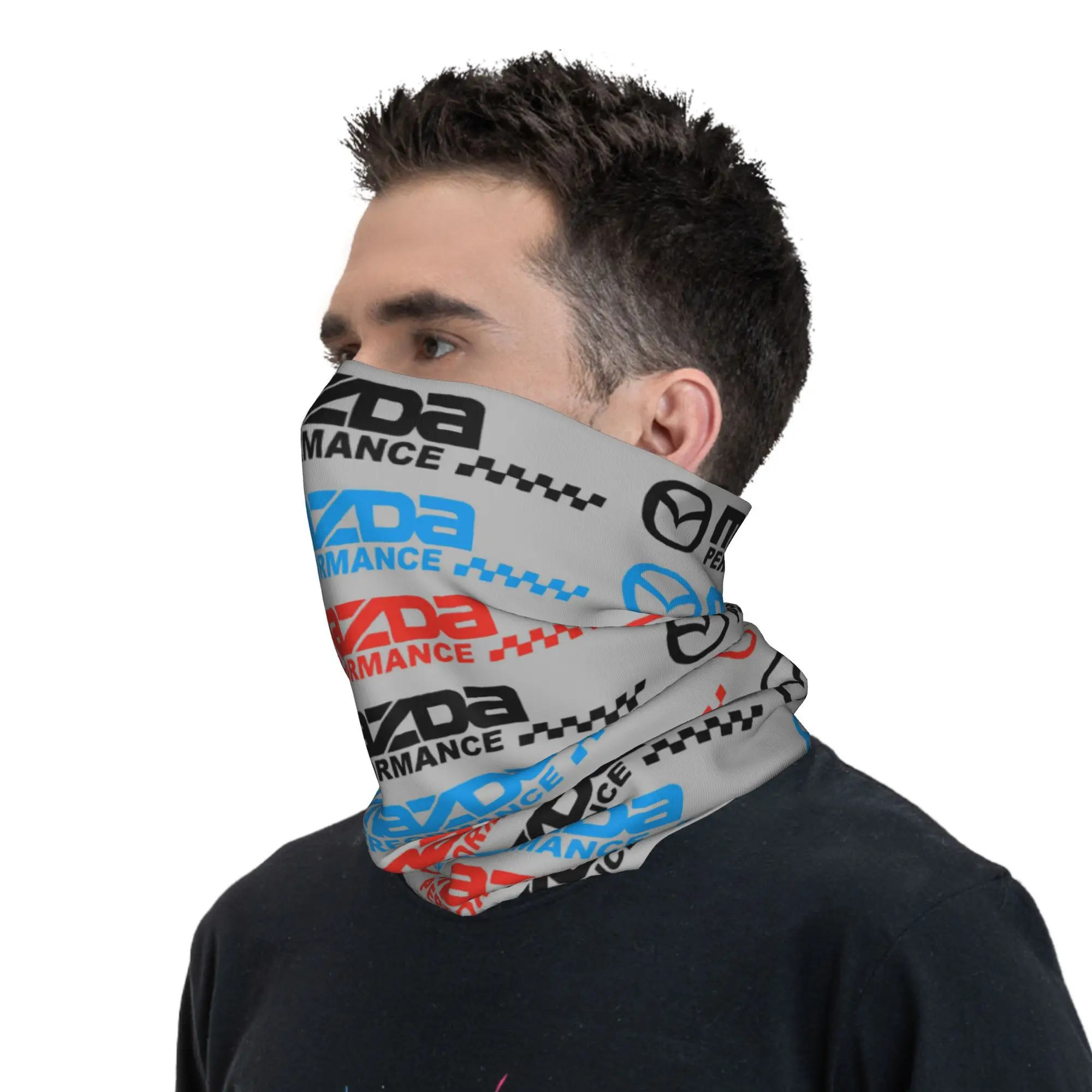 مخصص M-Mazdas شعار الساخن الكلاسيكية موتور باندانا الرقبة الجراب للمشي لمسافات طويلة تشغيل النساء الرجال التفاف وشاح بالاكلافا أكثر دفئا
