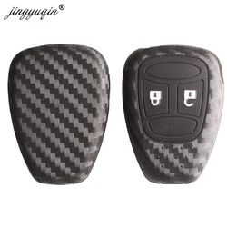 jingyuqin 2 Button Carbon key Cover Case for Chrysler 300 PT Cruiser Sebring Dodge Caliber Nitro Jeep Compass Liberty Remote Fob