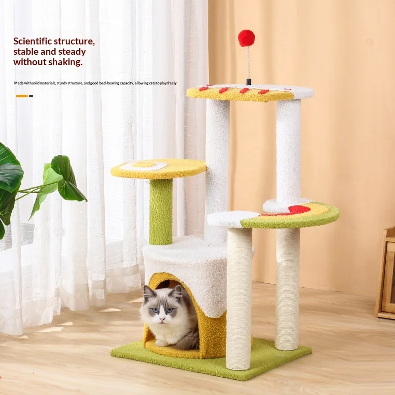 Árbol rascador para gatos todo en uno con sisal y plataforma - imagen 5
