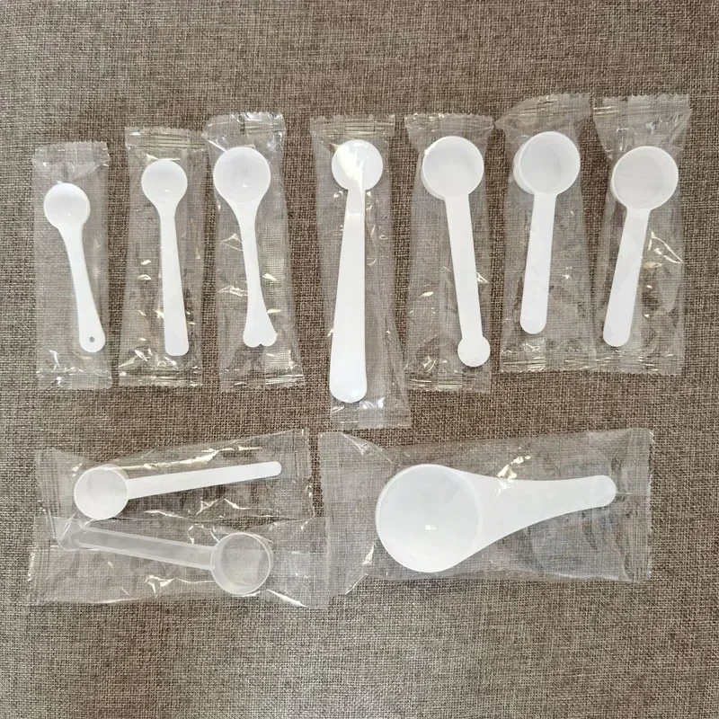 500 pcs Milk powder spoon  Flat bottom measuring spoon Plastic quantitative