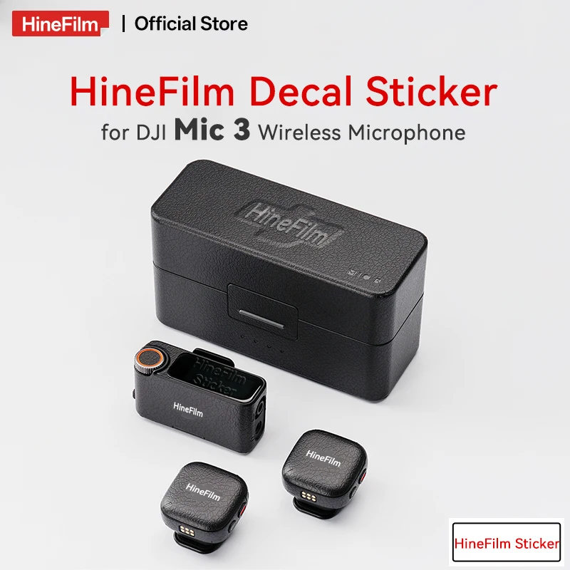 

Hinefilm Skin for DJI Mic3 Decal Skin Protective Film for DJI Mic 3 Wireless Microphone Sticker DJIMIC3 Protector Wraps Cover