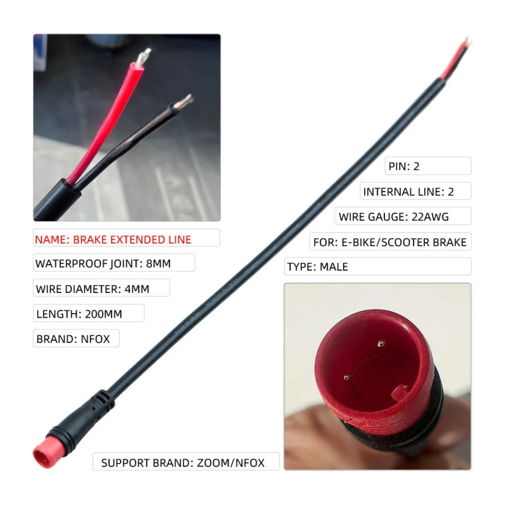New 2/3/4/5/6PIN Brake Broken Wire Metal 200mm Magnetic Induction Signal Line E-bike Cable for Electric Scooter/for Bafang Motor