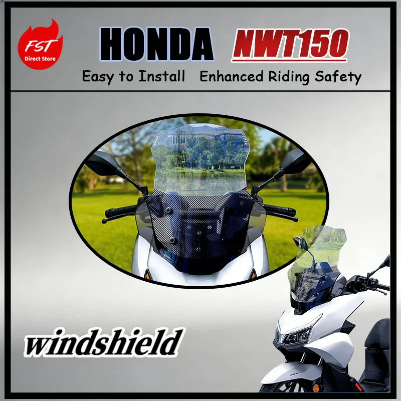 

FOR Wuyang Honda NWT150 Silk-Screen Windshield Upgrade High-Transparency Flexible PC Precision OEM-Fit Design for Motorcycle