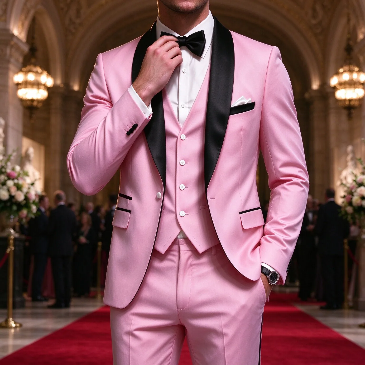 Premium Mens 3 Piece Suit Set Slim Fit Formal Tuxedo Wedding Business Dinner Prom Party Formal Occasion Suits for Men