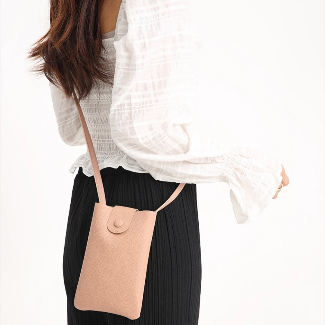 

Solid Color Crossbody Bag for Women Soft PU Leather Mobile Phone Bag Female Large Capacity Shoulder Bags Wallet Women's Handbags