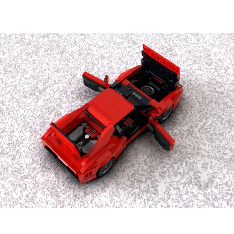 MOC-128825 Red New Super 288GT Sports Car Assembly Building Block Model • 1451 Parts Adult Kids Birthday Custom Toy Gift