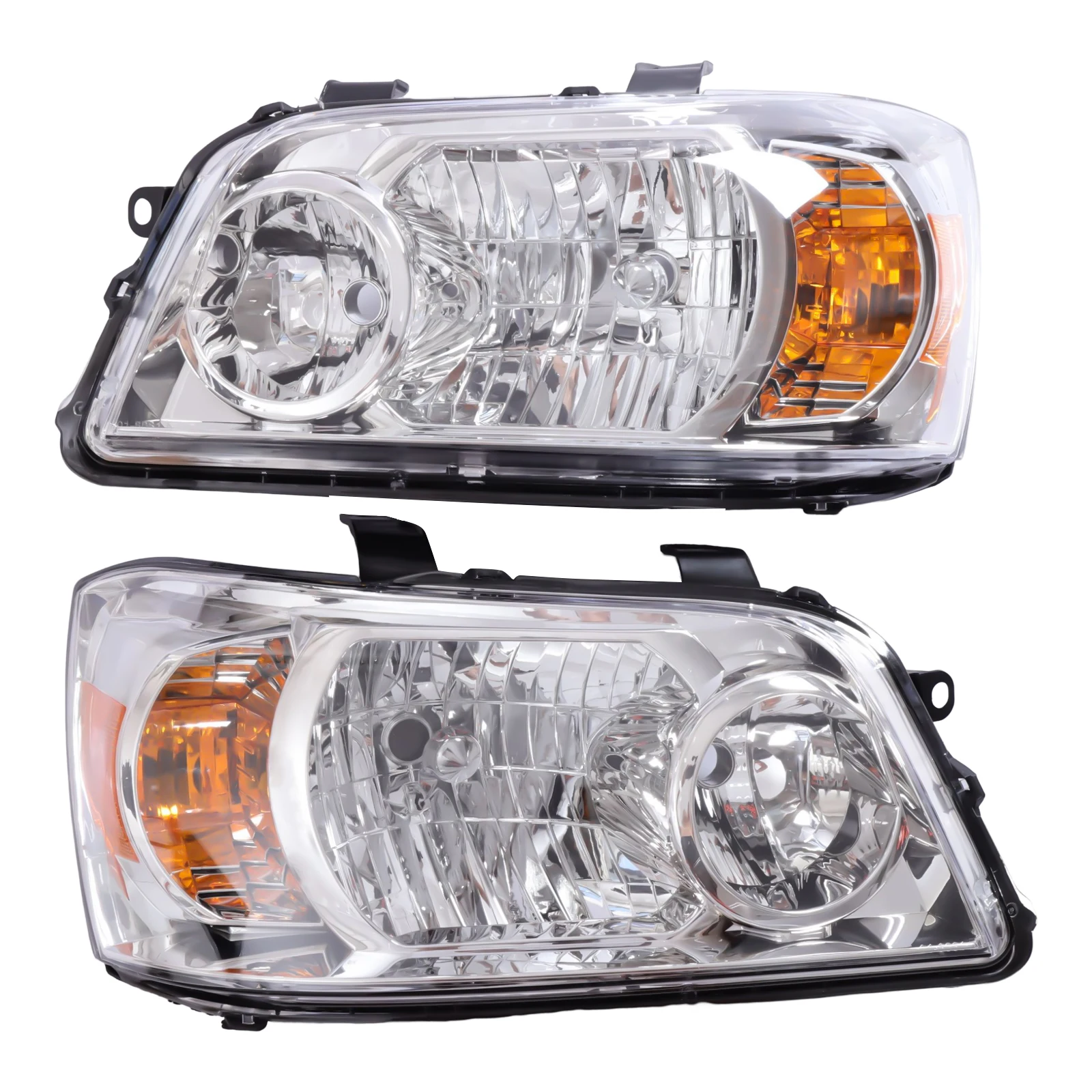 

Left and Right Side Headlights Assembly Pair Set Halogen Headlamps Replacement For 2004 2005 2006 Toyota Highlander Set of 2