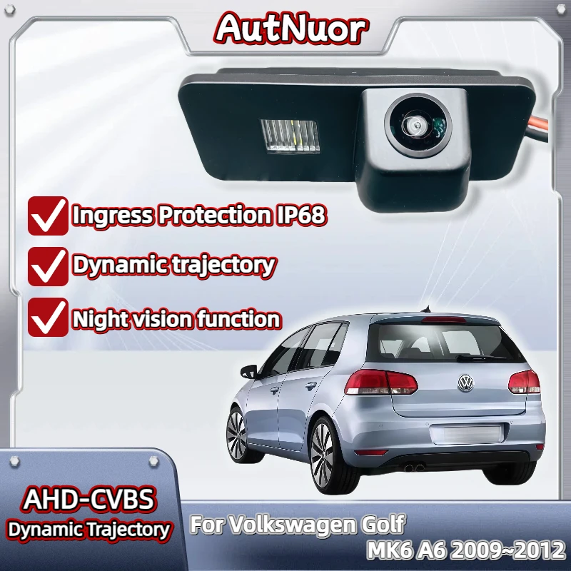 

HD камера заднего вида «рыбий глаз» для Volkswagen Golf MK6 A6 2009-2012, камера заднего вида ночного видения, резервная парковочная камера CCD