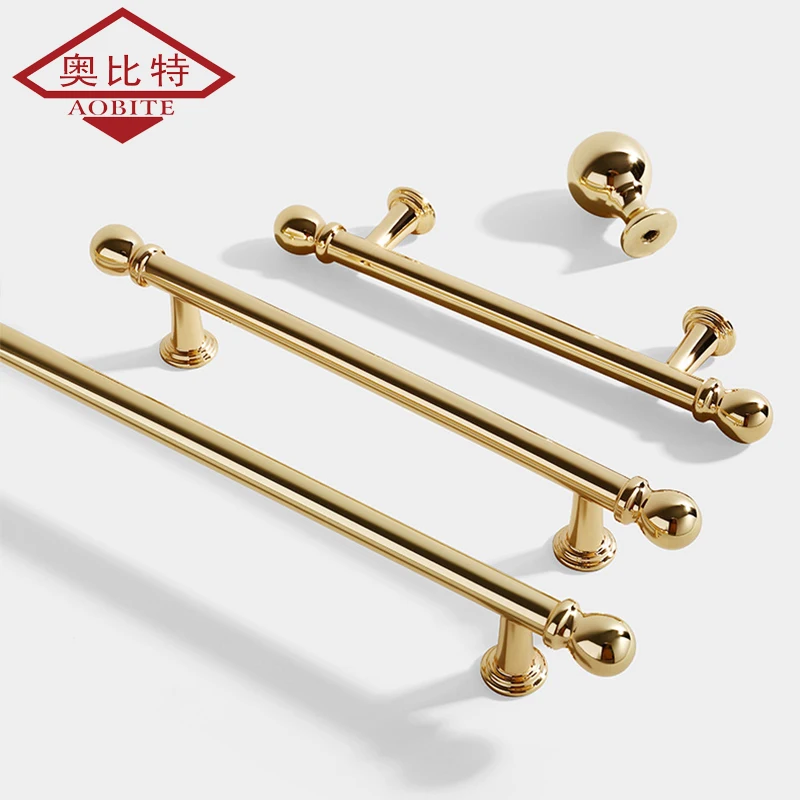 

AOBT Gold Furniture Handle Vintage Drawer Dresser Cabinets Knobs Handles Door Pulls Cupboard Handles Kitchen closet Furniture