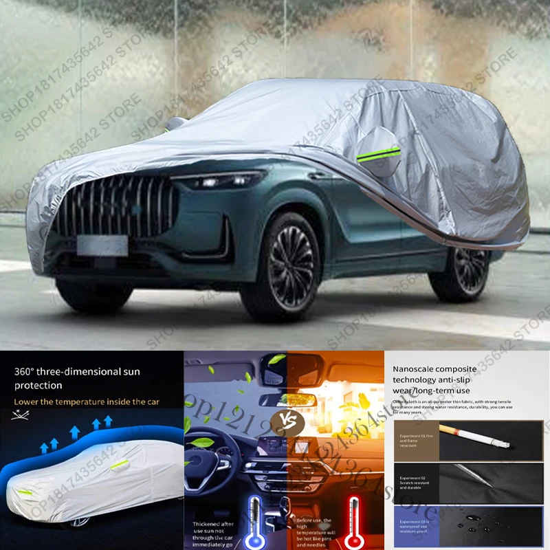 Volledige autohoes compatibel met Chery Jaecoo J8 (2024-2025) - Bescherming tegen zon, regen, UV, stof, voor buiten en binnen.