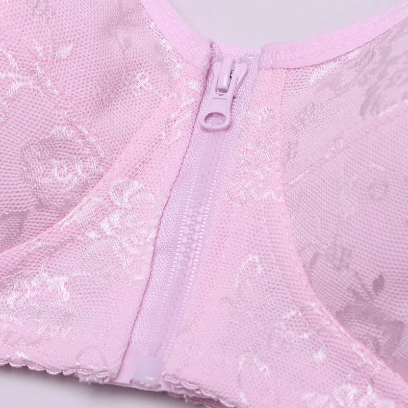 Damen-BH, Dessous-Oberteile, Reißverschluss vorne, Schnalle, Bralette, Büstenhalter, Baumwollunterwäsche, Übergröße 75 80 85 90 95 100 105 B C D Cup