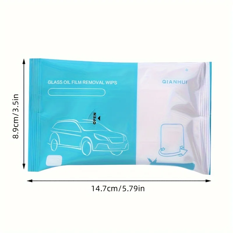 Toallitas especiales para eliminar la película de aceite del vidrio Quita y fácil quitamanchas de aceite para parabrisas de automóviles Herramienta de limpieza portátil