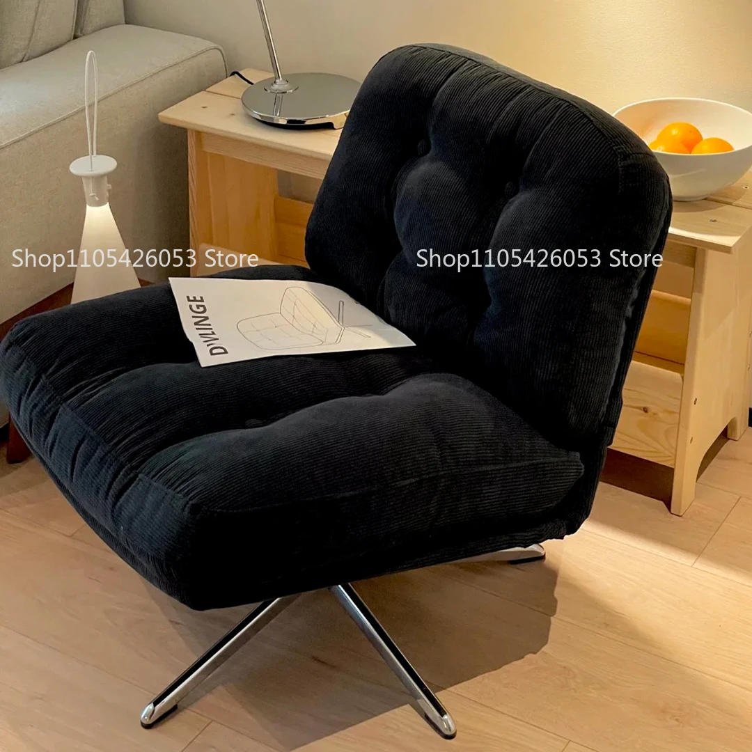 Modern simple living room single lazy sofa rotatable small apartment bedroom balcony lunch break recliner