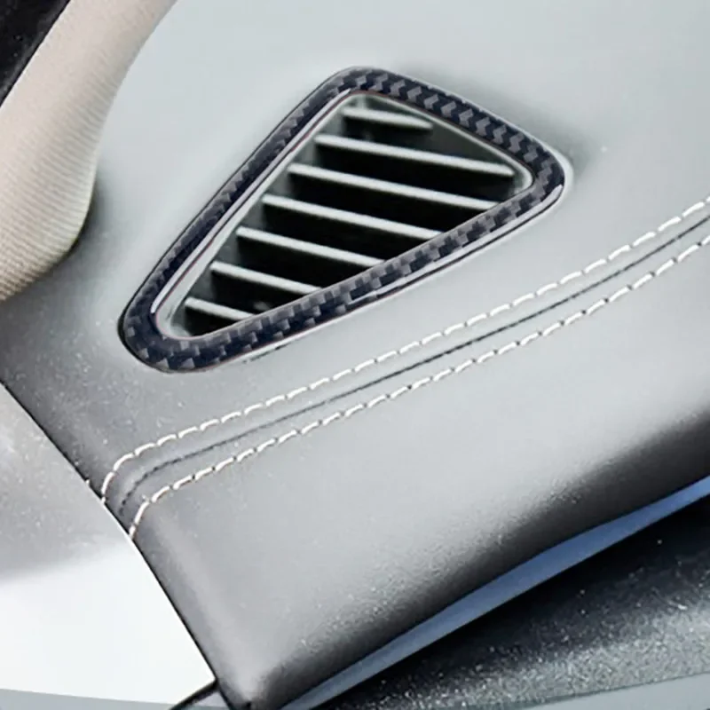 Carbon Faser Air Outlet Klimaanlage Vent Dekorative Abdeckung Trim Streifen Aufkleber Für BMW X5 X6 F15 F16 Auto Innen Zubehör